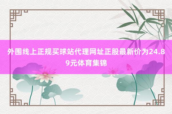 外围线上正规买球站代理网址正股最新价为24.89元体育集锦