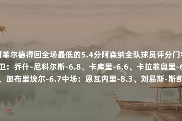 阿菲尔德得回全场最低的5.4分阿森纳全队球员评分门将：杰克-波特-6.4后卫：乔什-尼科尔斯-6.8、卡库里-6.6、卡拉菲奥里-6.5、基维奥尔-7.2、加布里埃尔-6.7中场：恩瓦内里-8.3、刘易斯-斯凯利-6.8、赖斯-8.5、哈弗茨-7.4、若日尼奥-7.4先锋：伊斯梅尔-卡比亚-6.5、斯特林-8.3、马丁内利-6.8、热苏斯-7.4、萨卡-8.2博尔顿流浪者全队球员评分门将：索想伍德